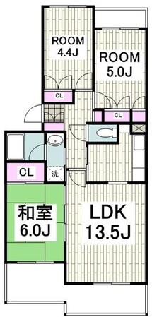 グレイスフル六ッ川の物件間取画像